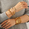 Wholesale Stainless Steel Electroplated Geometric Heartshaped Zircon Bracelet And Ring Jewelry