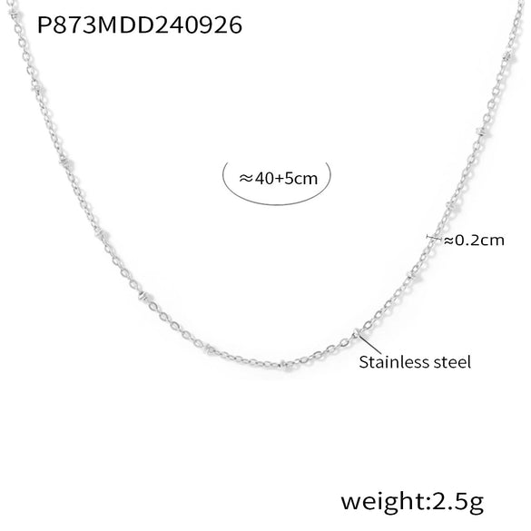 Wholesale 316L Stainless Steel Electroplated Geometric Hollow Love Stacked Collarbone Chain Light Luxury Necklace For Women