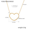 Wholesale 316L Stainless Steel Electroplated Geometric Hollow Love Stacked Collarbone Chain Light Luxury Necklace For Women