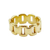 Wholesale Stainless Steel Electroplated Geometric Hollow Simple Design Unisex Ring
