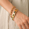 Wholesale Stainless Steel Electroplated Geometric Ins Style Bracelets With Zircon