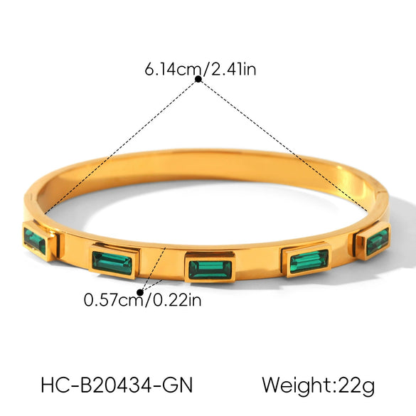 Wholesale Stainless Steel Electroplated Geometric Ins Style Bracelets With Zircon