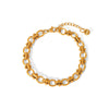 Wholesale Stainless Steel Electroplated Geometric Ins Style Bracelets With Zircon