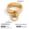 Wholesale Stainless Steel Electroplated Geometric Ins Style Unisex Ring For Women
