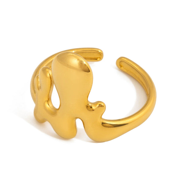 Wholesale Stainless Steel Electroplated Geometric Ins Style Unisex Ring For Women