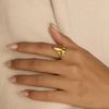 Wholesale Stainless Steel Electroplated Geometric Ins Style Unisex Ring For Women