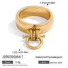 Wholesale Stainless Steel Electroplated Geometric Ins Style Unisex Ring For Women