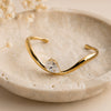 Wholesale Stainless Steel Electroplated Geometric Ins Style White Zircon Bracelet