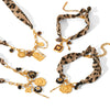 Wholesale Stainless Steel Electroplated Geometric Leopard Print Jewelry Pendant Necklace And Bracelet For Women