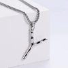 Wholesale Stainless Steel Electroplated Geometric Light Luxury Crown And English Letters Clavicle Necklace