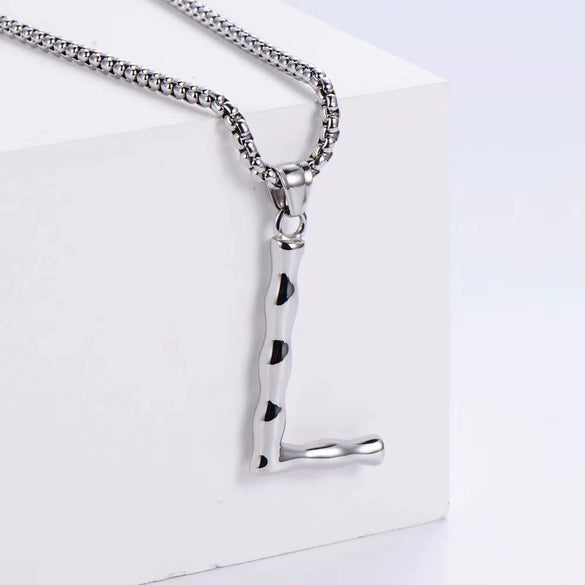 Wholesale Stainless Steel Electroplated Geometric Light Luxury Crown And English Letters Clavicle Necklace