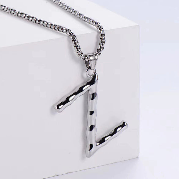 Wholesale Stainless Steel Electroplated Geometric Light Luxury Crown And English Letters Clavicle Necklace