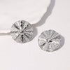 Wholesale Stainless Steel Electroplated Geometric Lotus Leaf Design Earrings For Women