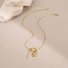 Wholesale Stainless Steel Electroplated Geometric Love Lock Key Necklace For Women
