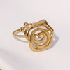 Wholesale Stainless Steel Electroplated Geometric Open Ring Hand Jewelry For Women