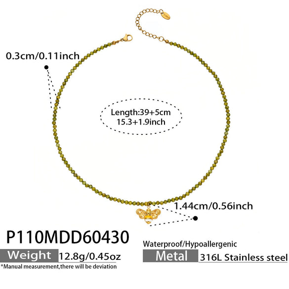 Wholesale Stainless Steel Electroplated Geometric Pendant Necklace Set For Women