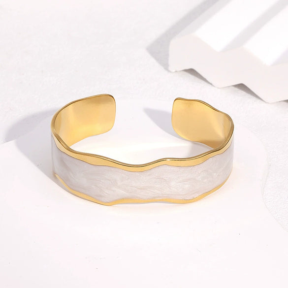 Wholesale Stainless Steel Electroplated Geometric Simple Bracelet For Women