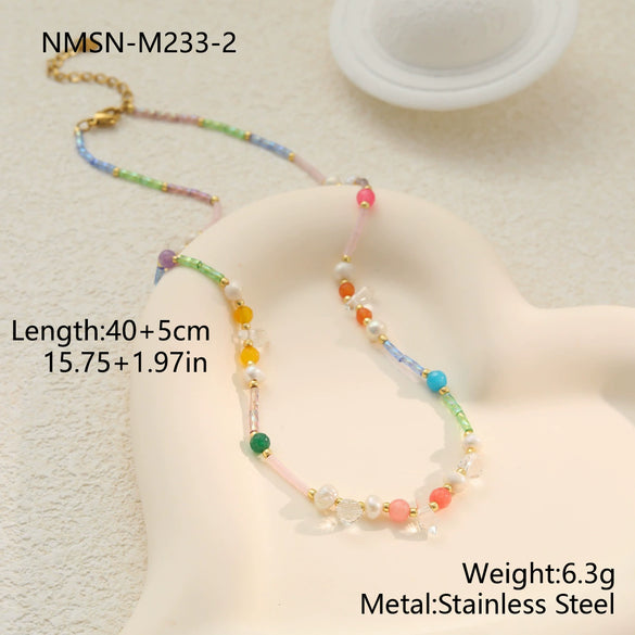 Wholesale Stainless Steel Electroplated Geometric Starfish Pendant Necklace For Women
