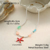 Wholesale Stainless Steel Electroplated Geometric Starfish Pendant Necklace For Women