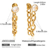 Wholesale Stainless Steel Electroplated Geometric Tassel Earrings For Women