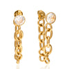 Wholesale Stainless Steel Electroplated Geometric Tassel Earrings For Women