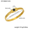 Wholesale Stainless Steel Electroplated Geometric Triangular Tooth Pattern Oil Drip Clasp Bracelet Set