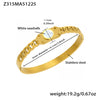 Wholesale Stainless Steel Electroplated Geometric Triangular Tooth Pattern Oil Drip Clasp Bracelet Set