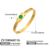 Wholesale Stainless Steel Electroplated Geometric Triangular Tooth Pattern Oil Drip Clasp Bracelet Set