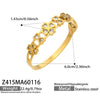 Wholesale Stainless Steel Electroplated Geometric Triangular Tooth Pattern Oil Drip Clasp Bracelet Set