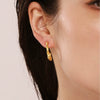 Wholesale 316L Stainless Steel Electroplated Geometric Ushaped Rectangular Earrings For Women