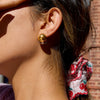 Wholesale Stainless Steel Electroplated Geometric Women's Earrings In Normcore And Ins Style