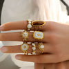Wholesale Stainless Steel Electroplated Geometric Women's Rings