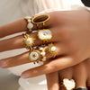 Wholesale Stainless Steel Electroplated Geometric Women's Rings