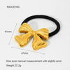 Wholesale Stainless Steel Electroplated Hair Ring And Love Bow Horsetail Hair Rope For Women