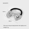 Wholesale Stainless Steel Electroplated Hair Ring And Love Bow Horsetail Hair Rope For Women