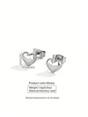 Wholesale Stainless Steel Electroplated Heart And Drop Bell Pattern Jewelry Set Including Necklace And Earrings For Women