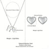 Wholesale Stainless Steel Electroplated Heart And Drop Bell Pattern Jewelry Set Including Necklace And Earrings For Women