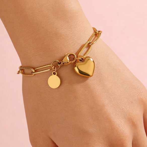 Wholesale Stainless Steel Electroplated Heart Drop Bell Pattern Jewelry Set For Women
