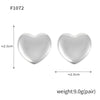 Wholesale 316L Stainless Steel Electroplated Heart Geometric Style Women's Earrings