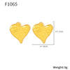 Wholesale 316L Stainless Steel Electroplated Heart Geometric Style Women's Earrings