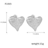 Wholesale 316L Stainless Steel Electroplated Heart Geometric Style Women's Earrings