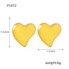 Wholesale 316L Stainless Steel Electroplated Heart Geometric Style Women's Earrings