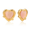Wholesale Stainless Steel Electroplated Heart Shape Cat Eye Pendant Earrings For Women Niche Fashion Design Ins Style