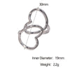 Wholesale Stainless Steel Electroplated Heart Shape Cut Out Open Ring Hand Jewelry For Women