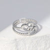Wholesale Stainless Steel Electroplated Heart Shape Ring For Women