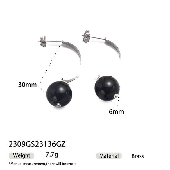 Wholesale Stainless Steel Electroplated Heart Star Geometric Earrings For Women