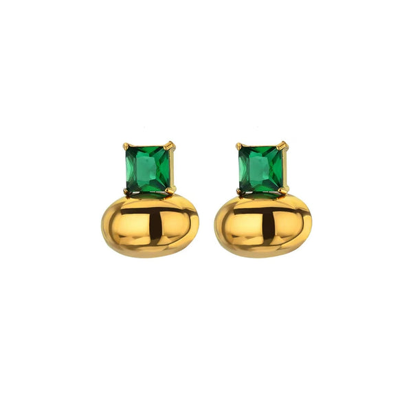 Wholesale Stainless Steel Electroplated Heartshaped Light Luxury Earrings For Women
