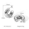 Wholesale Stainless Steel Electroplated Hollow Geometric Ladies Earrings