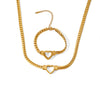 Wholesale Stainless Steel Electroplated Hollow Heartshaped Geometric Simple Unisex Bracelet Necklace
