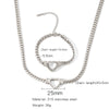 Wholesale Stainless Steel Electroplated Hollow Heartshaped Geometric Simple Unisex Bracelet Necklace